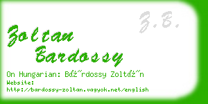 zoltan bardossy business card